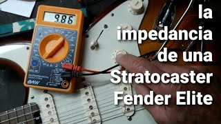 Test de impedancia de Fender Stratocaster Elite [upl. by Aliakam364]