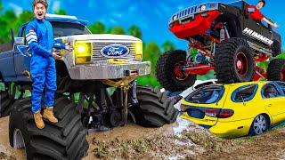 Last To Stop Driving Monster Trucks Wins 10000 [upl. by Royce]