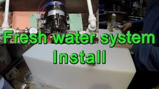 Water Tank Plumbing and Installation DIY Van Conversion Fresh Water Tank Install 🚐 [upl. by Lehcar662]