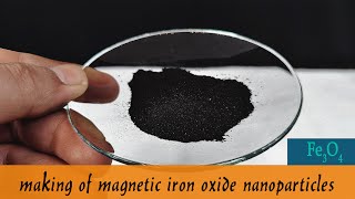 making of magnetic iron oxide nanoparticles Fe3O4 from iron metal [upl. by Bale]