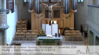 Livestream  Gottesdienst vom 17112024 aus der Stephanuskirche [upl. by Kolnick458]