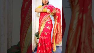 Step by step Open Pallu Saree Draping tutorial ❤️ bridal style saree sareedraping beautynstyle [upl. by Elda]