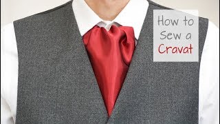 How to Make a Cravat  Sew Your Own Victorian Ascot Tie  Simple Project for Beginners [upl. by Gaston]