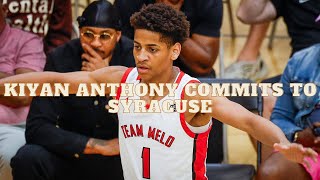 Kiyan Anthony commits to Syracuse What Carmelo Anthonys son brings to the Cuse [upl. by Tehcac]