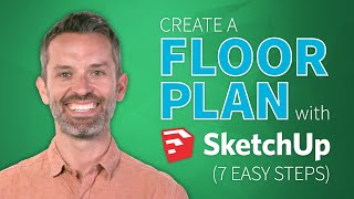 SketchUp Interior Design Tutorial — How to Create a Floor Plan in 7 EASY Steps [upl. by Armillia]