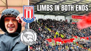 MENTAL DERBY  STOKE LIMBS on DERBY DAY Stoke City 21 Derby County [upl. by Ennahs]