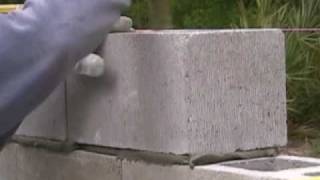 Concrete block placement onto mortar  explained [upl. by Miza]