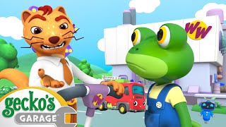 Weasel and Fiona Fire Truck Fun  Geckos Garage  Trucks For Children  Cartoons For Kids [upl. by Eenafets947]