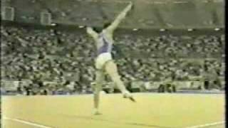 1982 Rome Grand Prix gymnastics Tong Fei floor exercise [upl. by Anerat713]