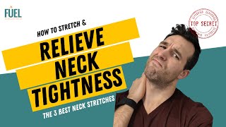 3 Stretches To Relieve Neck Tightness amp Headaches [upl. by Leiser]