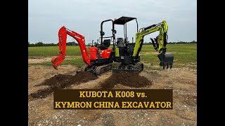 KYMRON China Excavator vs KUBOTA K008 [upl. by Yendyc]