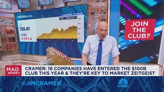 Jim Cramer talks companies that joined the 100 billion club this year [upl. by Rosecan]