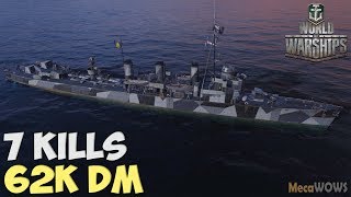 World of WarShips  Vasteras  7 KILLS  62K Damage  Replay Gameplay 4K 60 fps [upl. by Sitof]