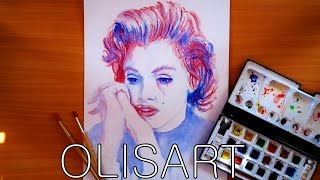 quotAll I want is to be lovedquot  Marilyn Monroe Portrait speed painting [upl. by Tierell62]