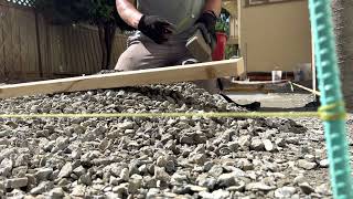 How to level the ground for BASE PREP for Pavers The Perfect Patio series Part 2 Base Prep diy [upl. by Politi]