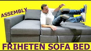 IKEA FRIHETEN Sofa Bed Assembly instructions [upl. by Yennaiv442]