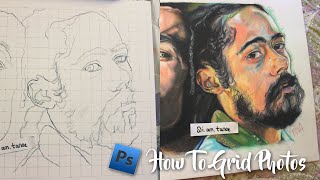 Artorials How To Grid Pictures for Drawing In Photoshop [upl. by Enialed426]