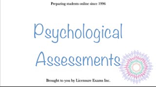 Psychological Assessments  ASWB NCE NCMHCE MFT Exam Prep and Review [upl. by Georgina]