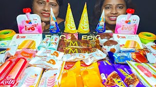 40 ICE CREAM EATING CHALLENGE  ARUN CORNETTO  Indian Food Eating show  Bengali Eating Show [upl. by Krenek]