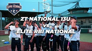 9th INNING  ZT NATIONAL 13U vs ELITE RBI NATIONAL  2024 13U Houston Super Regional NIT [upl. by Tenay]