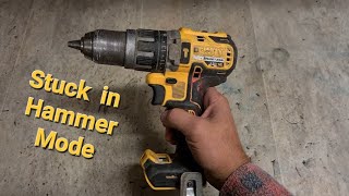 How to repair a Dewalt DCD796 drill stuck in Hammer mode And remove the chuck [upl. by Ashbaugh]