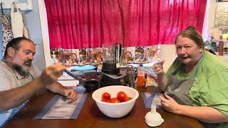 Making Tomato Juice in the Pampered Chef Deluxe Cooking Blender [upl. by Jenda]