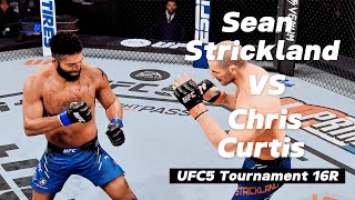 UFC 션 스트릭랜드 VS 크리스 커티스  토너먼트 16강 [upl. by Mariand]