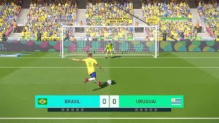 FINAL DA COPA DO MUNDO BRASIL VS URUGUAI EMOCIONANTE  PES 2018  RUMO AO ESTRELATO 78 [upl. by Chrisy311]