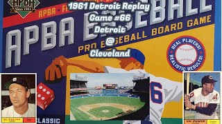 APBA Baseball  1961 Detroit  Cleveland  Game 66 [upl. by Arte667]