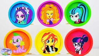 My Little Pony Equestria Girls Play Doh Dazzlings MLP Shopkins Surprise Egg and Toy Collector SETC [upl. by Yekcir538]