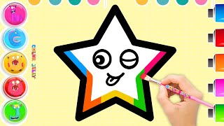 ⭐How to Draw a Star  Easy Drawing amp Painting  Step By Step [upl. by Annaoi]