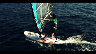 Intermediate Windsurfing Non Planing Carve Gybe [upl. by Wainwright]