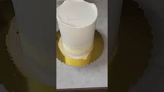 How to ice a smooth buttercream cake shorts youtubeshorts [upl. by Acnayb]