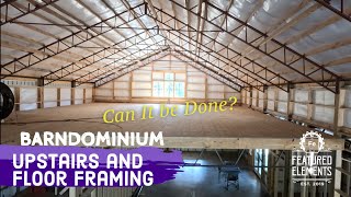 Barndominium Interior Floor Trusses and Stairs featuredelements4631 [upl. by Ardith]