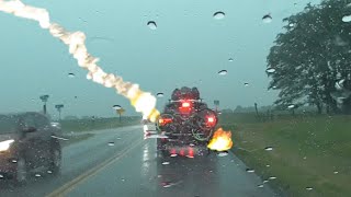 Lightning Strikes a Moving Car [upl. by Yerffoeg]