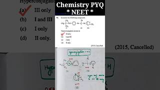 NEET Question on GOC hyperconjugation [upl. by Cohbert]