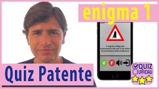 Quiz Patente 1° enigma La CONFLUENZA Segnali di prescrizione di precedenza Esame Patente [upl. by Jem]