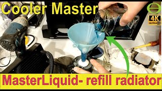 How to disassemble and refill a liquid CPU cooler and reassemble  Cooler Master Master Liquid 240 [upl. by Klotz373]