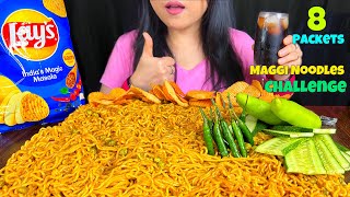 Eating 8 Packets of Maggi Noodles Challenge  Street Food Challenge Eating Challenge  MUKBANG [upl. by Anhoj609]