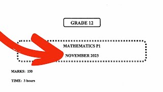 Full Memo Grade 12 Mathematics P1 NovemberDBE 2023 [upl. by Enaasiali786]