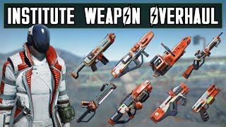 HUGE Institute Overhaul 30 Weapons  Fallout 4 Mod [upl. by Ashla]