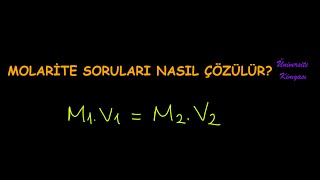 GENEL KİMYA  MOLARİTE SORULARI NASIL ÇÖZÜLÜR 2 [upl. by Lina677]