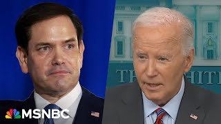 ‘Anything the MAGA Republicans don’t like they call fake Biden slams Rubio during WH briefing [upl. by Enelam659]