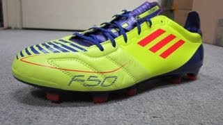 adidas F50 adizero TRX FG LeatherElectricityInfraredSharp Purple Anodized  UNBOXING [upl. by Damha]