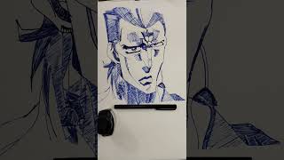 Jean Pierre Polnareff free hand drawing anime jjba edit animeedit jojosbizzareadventure artist [upl. by Giovanni]