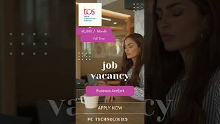 TCS Is Hiring For Business Analyst  Work From Office Job  Apply Now [upl. by Jandel213]