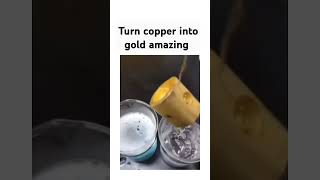 turn Copper into Gold amazing 🙀 instagram shorts youtubeshorts explore physicswallah [upl. by Lemrahs6]