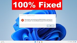 100 Fixed Msvcp140dll Missing Error Windows 1011 2022  100 Working Method [upl. by Homere70]