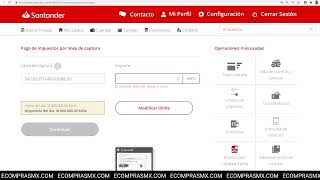 PAGAR IMPUESTOS Pago referenciado DEL SAT CON BANCO SANTANDER SUPERNET 2022 [upl. by Okoyik932]