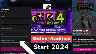 MTV Hustle Audition 2024 Season 4 Date Online Registration  Online Audition Start [upl. by Atwood92]